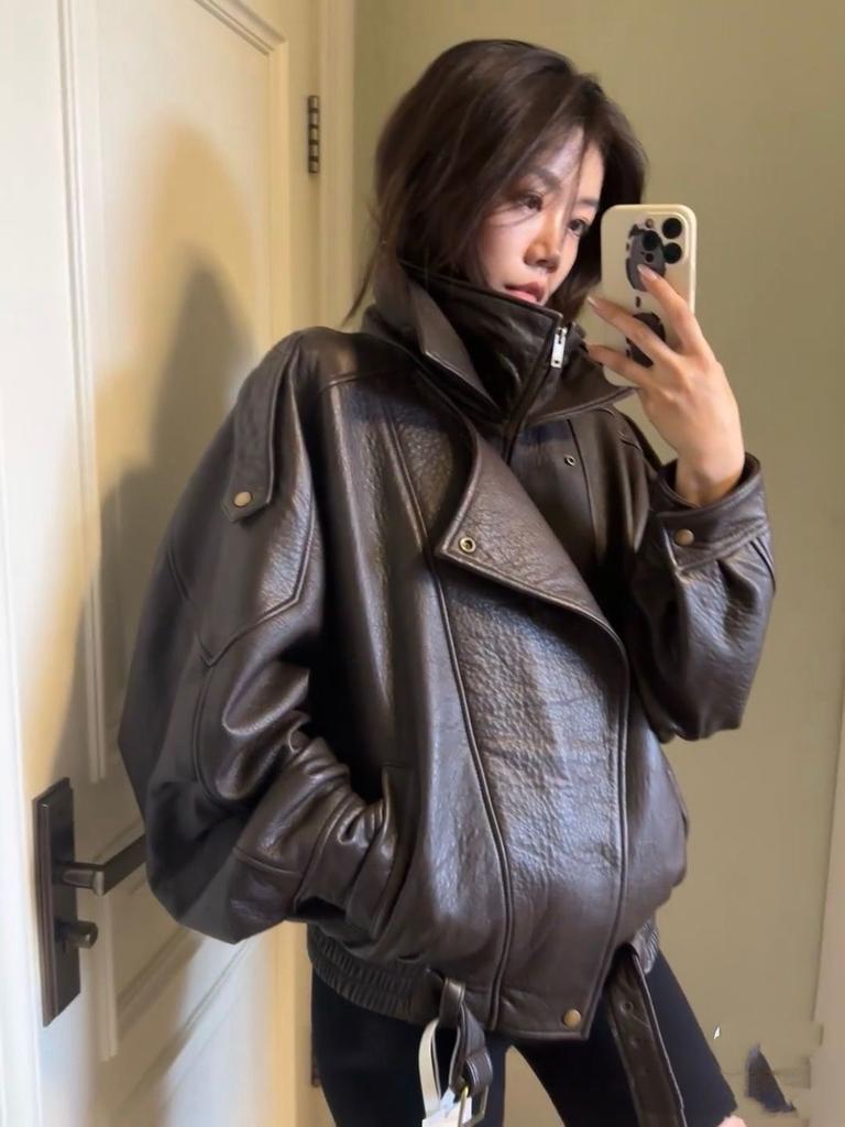 Vintage Heavy Pu Leather Jacket