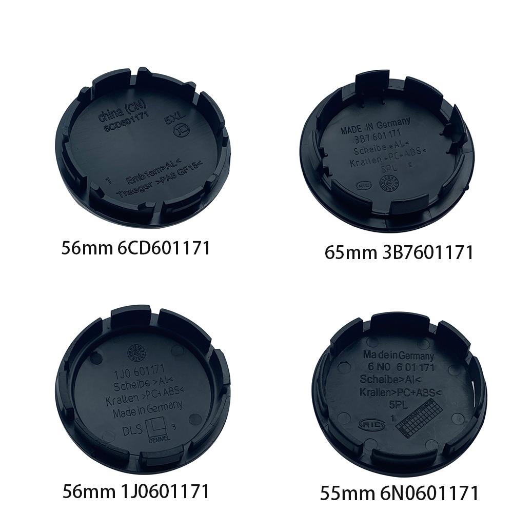 TCFJN1 4pcs Wheel Center Hub Caps 55mm 56mm 65mm 70mm wheel cover For VW GTI Polo Golf 4 5 6 7 Touran CC Passat B5 B6 B7 accessories