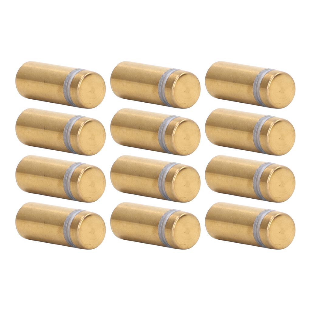 12 шт. Винты-стойки из нержавеющей стали с гальваническим покрытием под матовое золото, рекламные гвозди для акрила