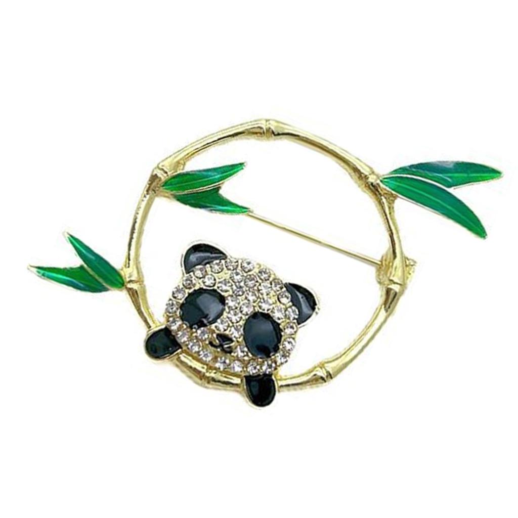 Multipurpose Panda Bamboo Pin Crafted from Practical Alloy Materials Accessory for Daily Wear and Special Occasions