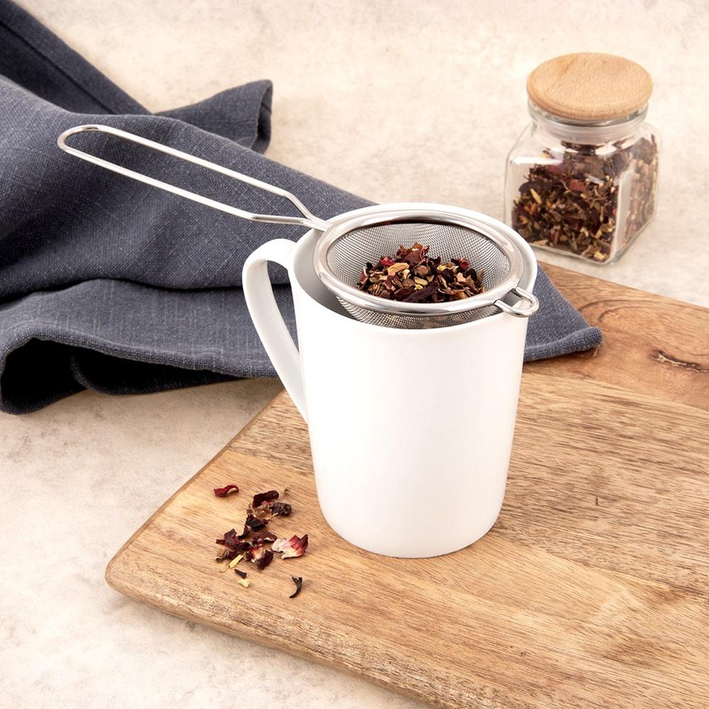 Steel kitchen strainer with handle 7 cm