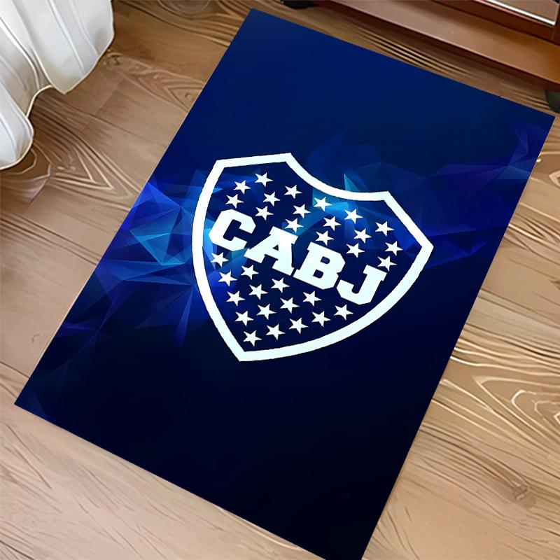 1pc Club Atlético Boca Juniors Print Area Rug - Soft,Washable Non-Slip Indoor Mat for Office Chairs,Living Room,Home Office Decorative Rug