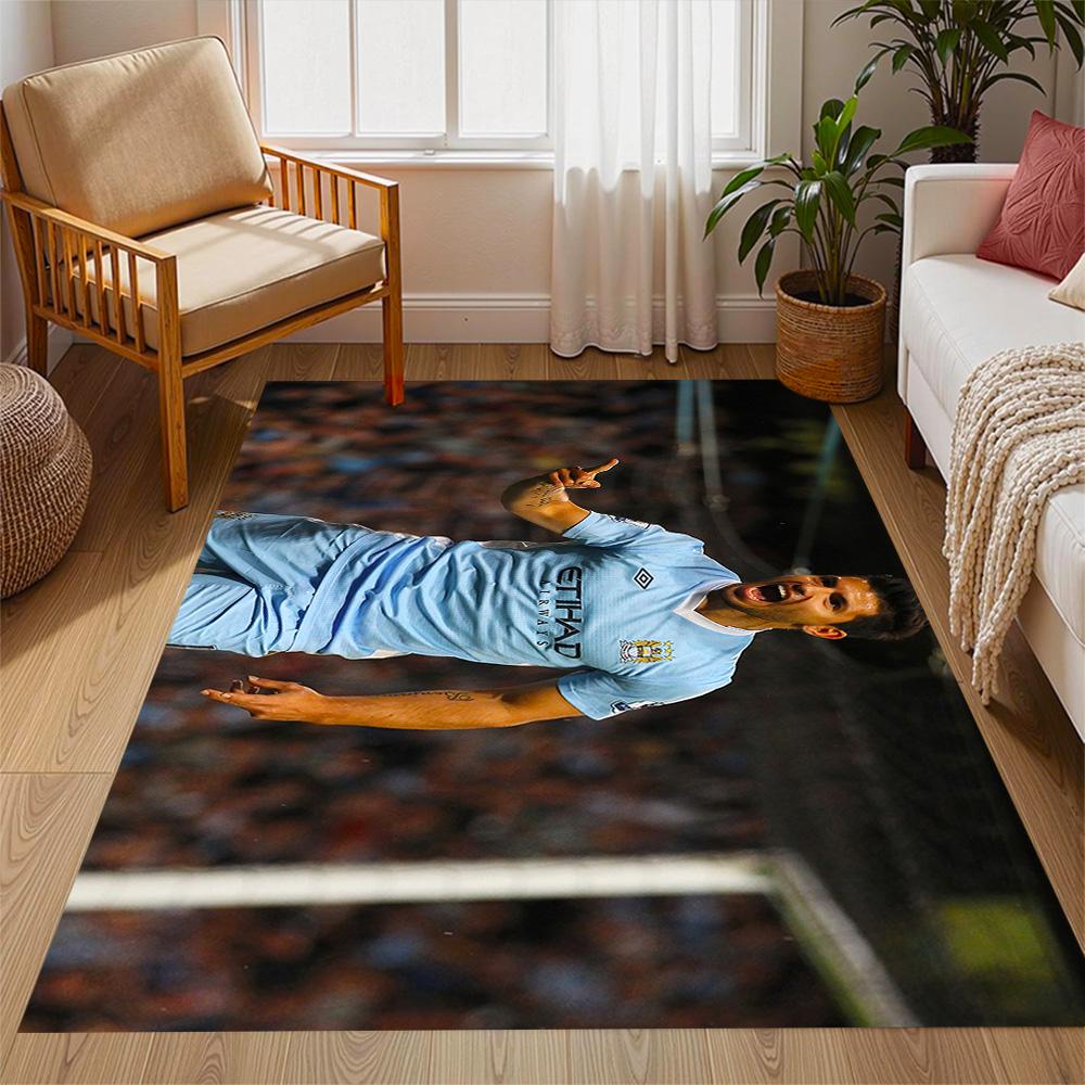 Dynamic Soccer Player Artwork Carpet Suitable for Balcony Decorate room Kitchen Playrooms Antislip Carpet Decorate Offices Wedding Party Gift