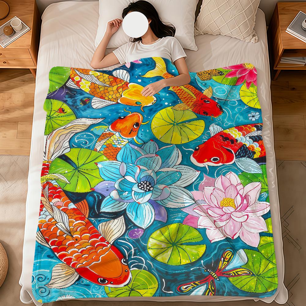 Modern fashion retro opulent flowers luxury Flannel soft warm plush blanket sofa living room hogar bed gift home Car portable