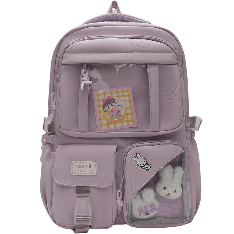 Schoolbag: Trendy brand backpack, girl's minimalist large-capacity travel backpack, Japanese-style junior high school student, high school, college