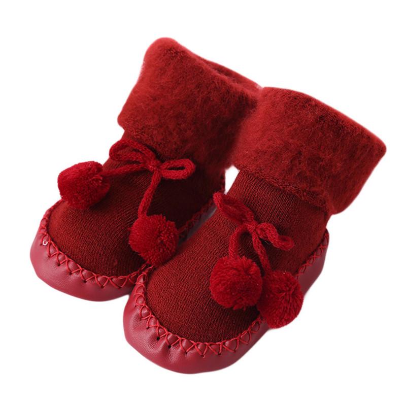 Зимние детские носки Носки для девочек и мальчиков Chaussette Младенцы Хлопковые детские гетры Детские носки-тапочки Противоскользящие детские носки для малышей