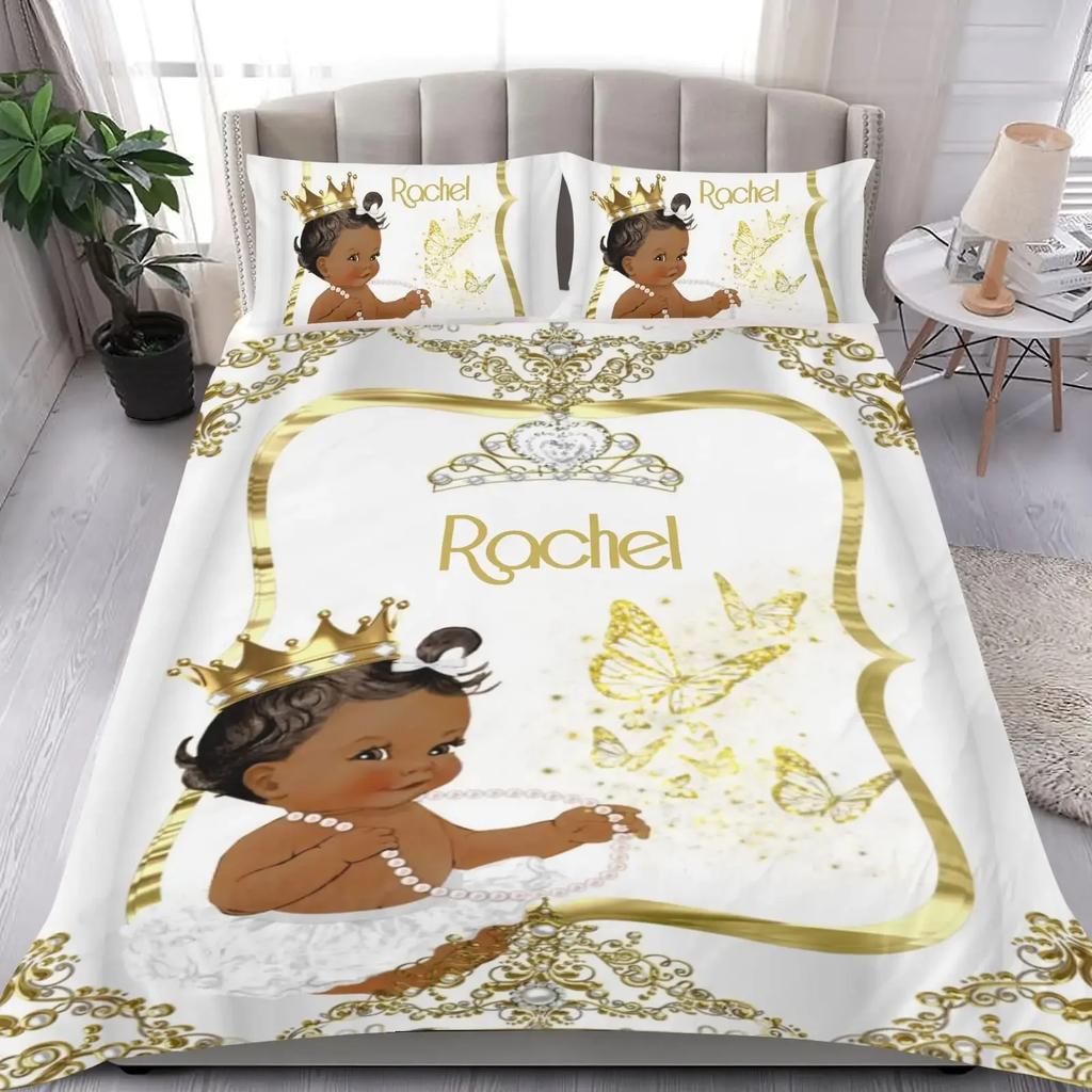Custom Name Duvet Cover Set Cartoon Animals Unicorn Bedding Set Twin Full Queen King For Kids Girls Boys Birthday Wedding Gifts
