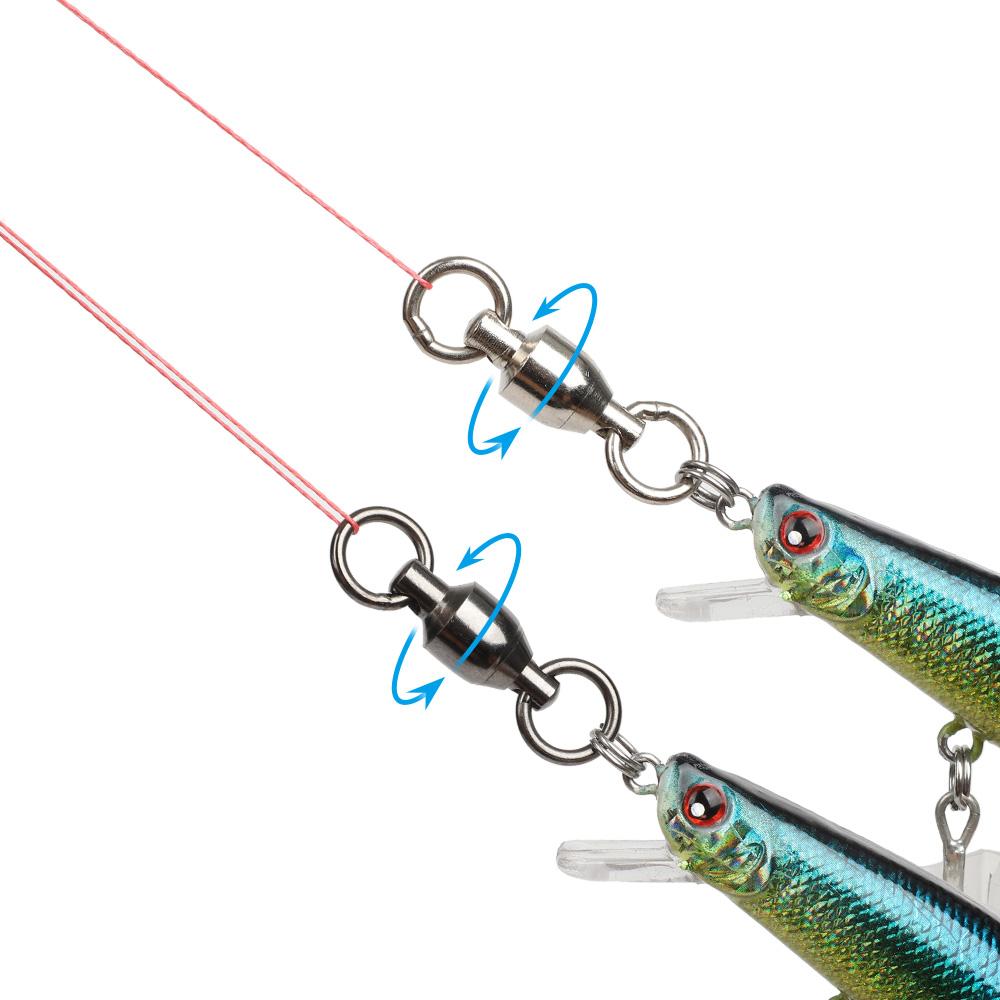 Accessories Hooks Barrel Stainless Steel Fishing Connector Swivel Ring Ball Bearing Solid Ring