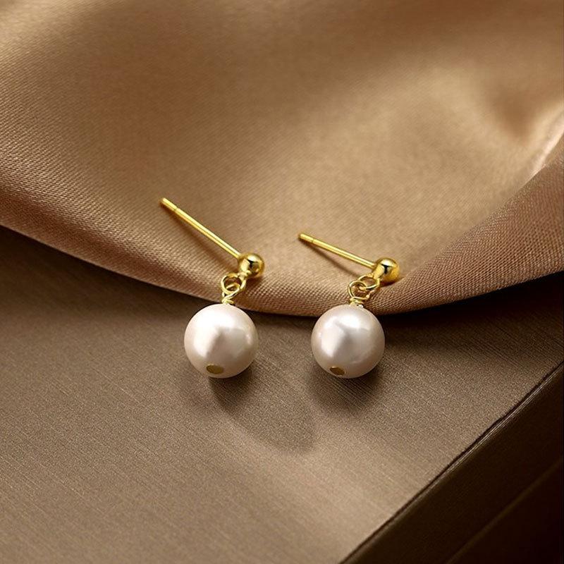Pearl Earrings for Women's New Style Earrings for Niche High-end Earrings Summer Earrings Retro