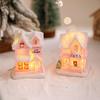 Resin LED Light Snow House Cute Christmas House Ornament  Party Favors
