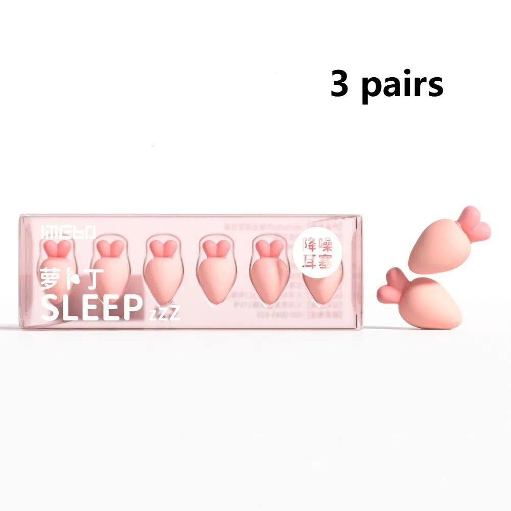 Sleep Noise Reduction Carrot Ear Plug Ear Protector Sleeping Earplugs Cute Anti Noise Earplug