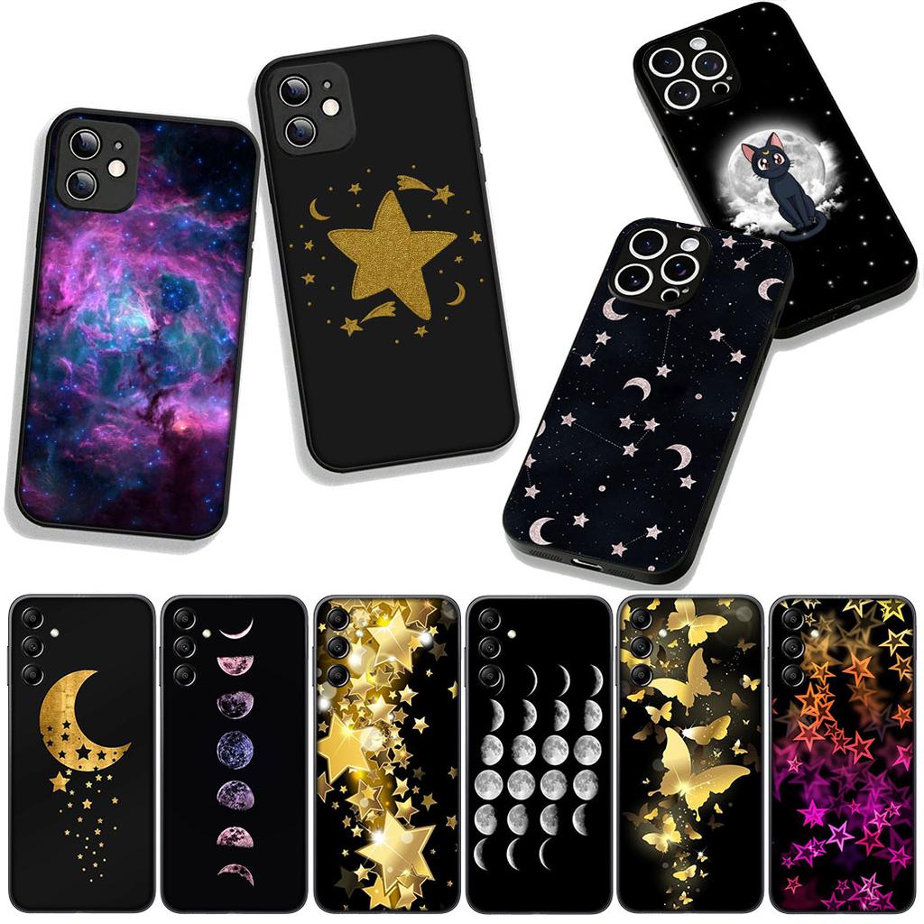 Phone Cover Moon Sun And Stars sky Casing for Samsung Galaxy S25 S24 S22 S23 FE Ultra Plus A56 A05 A06 A15 A16 A55 S7 Edge Case