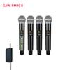 Professional Wireless Microphone 4 Channels Handheld Dynamic Karaoke Mic Band for Stage Performance DJ Party Church Show