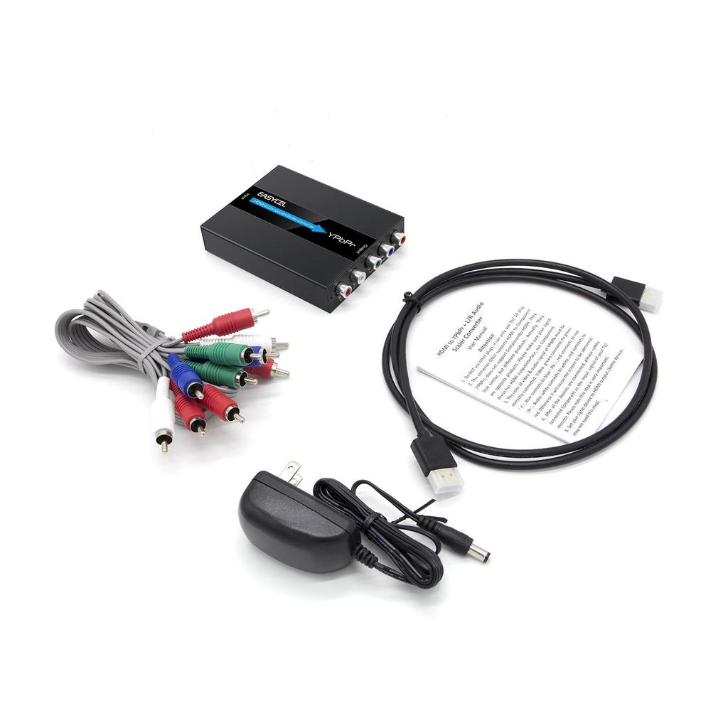 EASYCEL Алюминиевый 1080P HDMI к Скалеру-конвертеру с компонентным выходом 480i и 576i YPbPr/5RCA