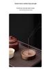 Zen Round North American Walnut Incense Holder with Agarwood Incense Sticks - Chinese Style Solid Wood Household Burner