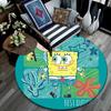 SpongeBob SquarePants Round Area Rug,Carpet Rug for Living Room Bedroom Sofa Playroom Decor,Non-slip Floor Mat