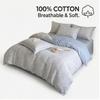 Постельное белье из чистого хлопка с начесом - Полный комплект из четырех предметов, включая простыни и наволочки из 100% хлопка - Трехкомпонентный комплект постельного белья