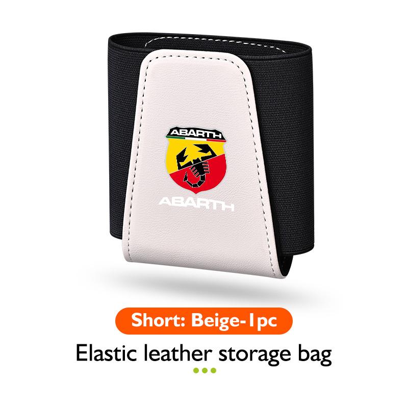 Car Seat Side Organizer Leather Hanging Storage Elastic Pockets For Abarth Fiat Grande Punto Tipo Stilo g Ducato Palio 500x