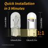 10PCS W5W T10 192 168 LED Car Small Bulbs Fully Transparent High Brightness Plug and Play Car Lights for Turn Signals Reading Bulbs 7