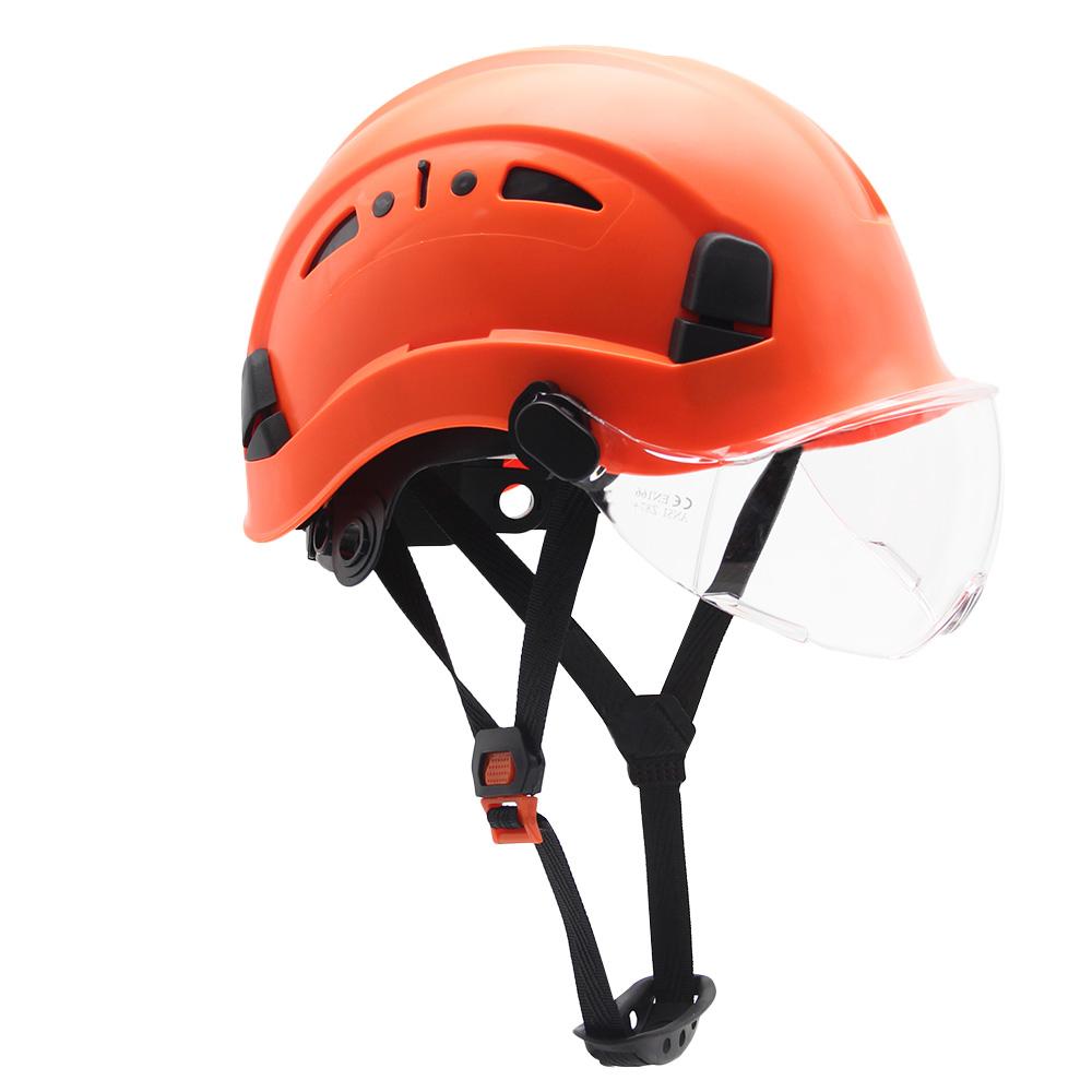 Construction Hard Hat with Visor Safety Helmet with Goggles Protective Working Rescue Cap Riding Helmet Rescue Climbing Helmets