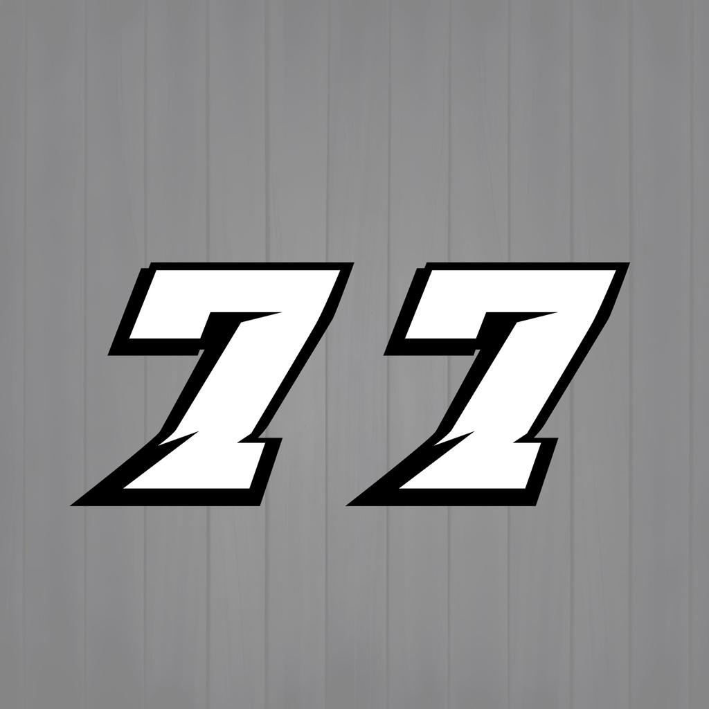 2PCS Motorcycle Racing Arabic Numbers Stickers DIY Refit Reflective Rainbow Sticker Number Helmet Car Styling 3D Decals