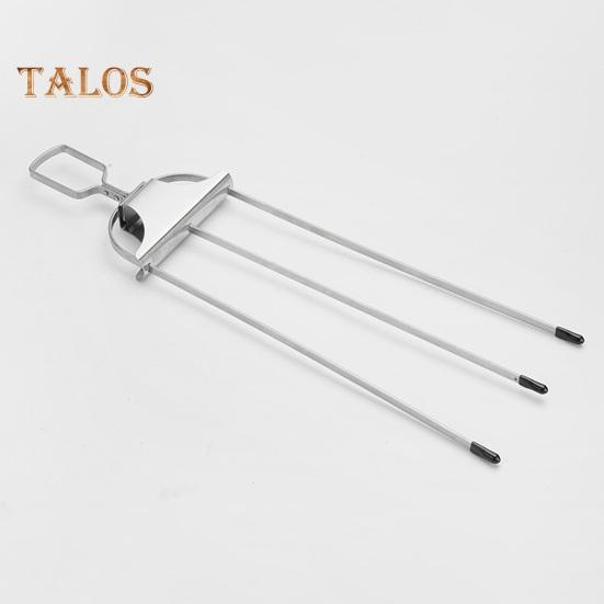 Вилка для барбекю, 3 зубца, шампуры с масляной щеткой, аксессуар для барбекю из нержавеющей стали для гриля, портативный уличный гриль, инструмент для куриных крылышек, колбасок