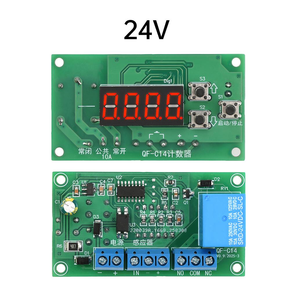 Four Digits Time Control Minute Timer Board Digital Display Counter Module Process Counter Controller with Relay Output 0-9999