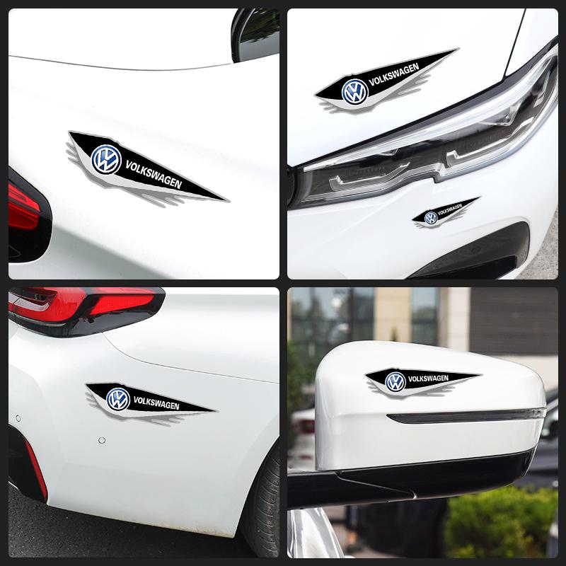 Горячие 4 шт. Декоративные наклейки для стайлинга Автомобильные наклейки Аксессуары Для Volkswagen VW R-Line R GTI Polo T5 T-ROC Golf Passat Scirocco Je