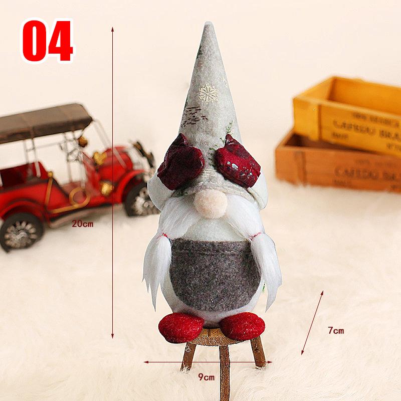 34 Styles Knitted Fabric Swedish Tomte Dwarf Rudolph Gnomes Dwarf Santa Claus Faceless Plush Doll