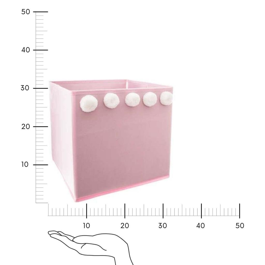 PINK SHELF BOX with pompoms insert