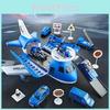 Big Toy Airplane Cars Vehicle Transport Passenger Simulate Plane Fire Gift Truck