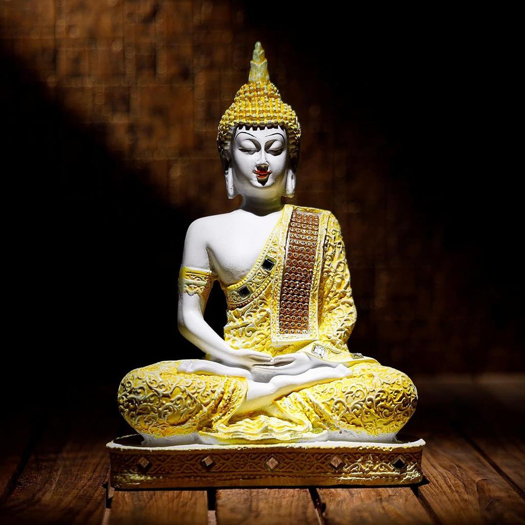 Статуя сидящего медитирующего Будды, экспонат, идол, предметы домашнего декора для гостиной и подарки