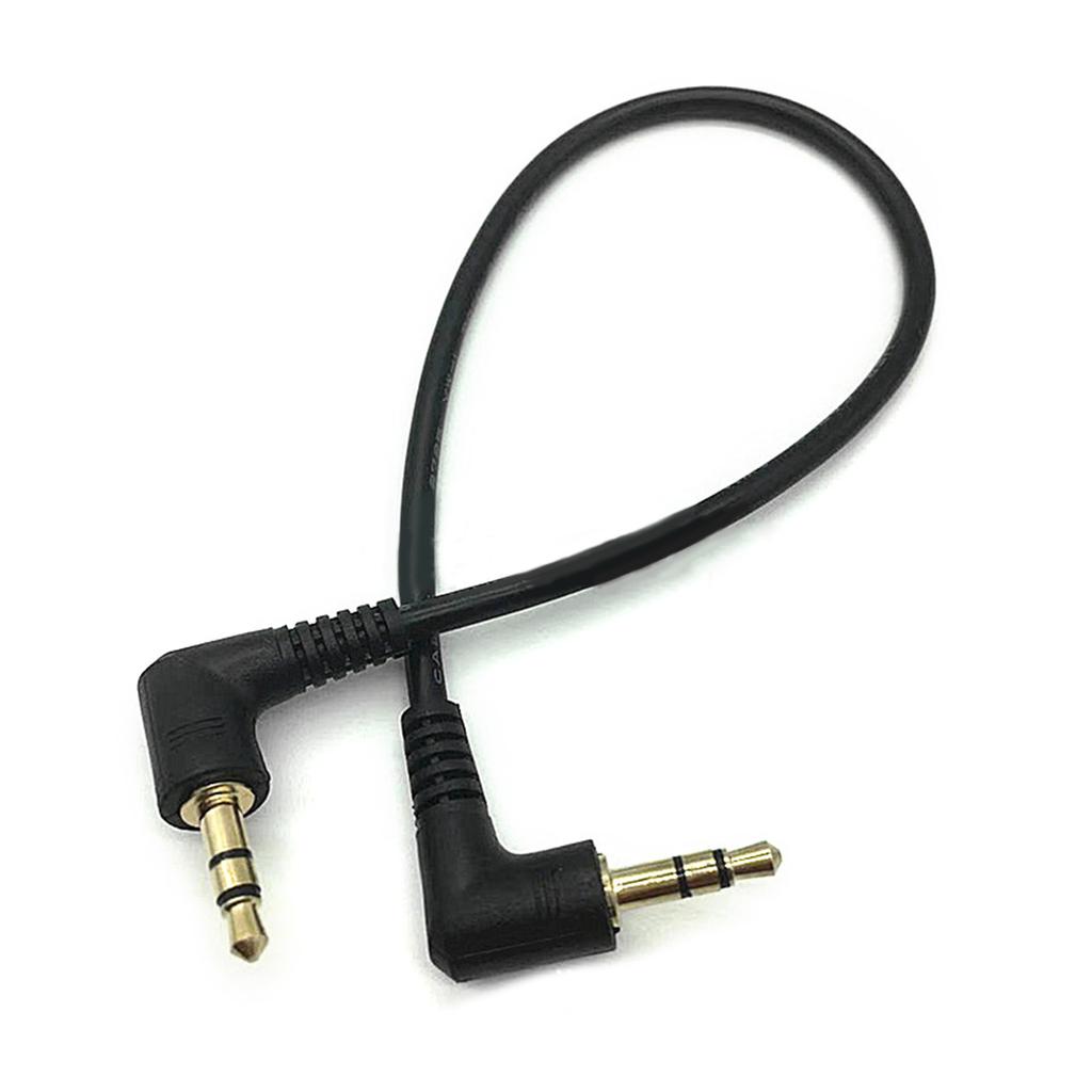 3.5mm Male To Male Stereo Audio Cable 90Degree Angled 3 Pole Fit for Car Headphone Auxiliary Cord Wire Converter MP3/MP4