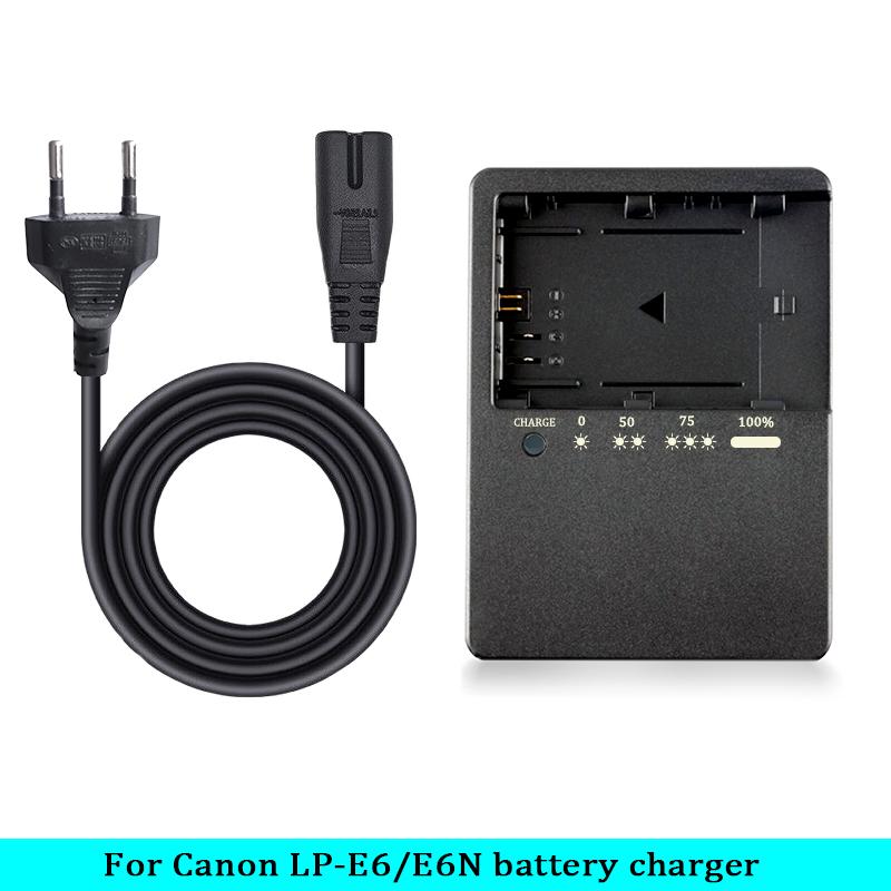 LC-E6E LC-E6 Charger For Canon LP-E6 LP-E6N LP-E6NH Battery EOS 70D 60D 5D Mark III 5D Mark IV 5DSR 6D MARK II 60D 80D 7D R5 R6