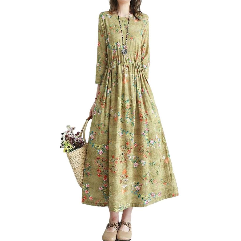 Elegant Retro One Piece Long Length One Piece Soft Pregnancy Pregnant Women Maternity Prenatal Postpartum Big Size Butt Hidden Loose Smooth Medium