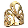 Gold Plated Ring 'Muse' Golden - 27 Mm