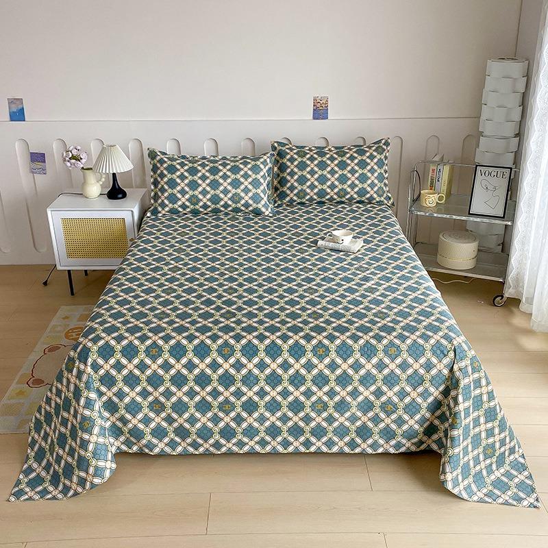 Простая Современная Растение Цветок Принт Алоэ Вера Хлопок С Начесом Простыня Спальня Принт Покрывало На Кровать Набор из Трех Предметов На Кровать