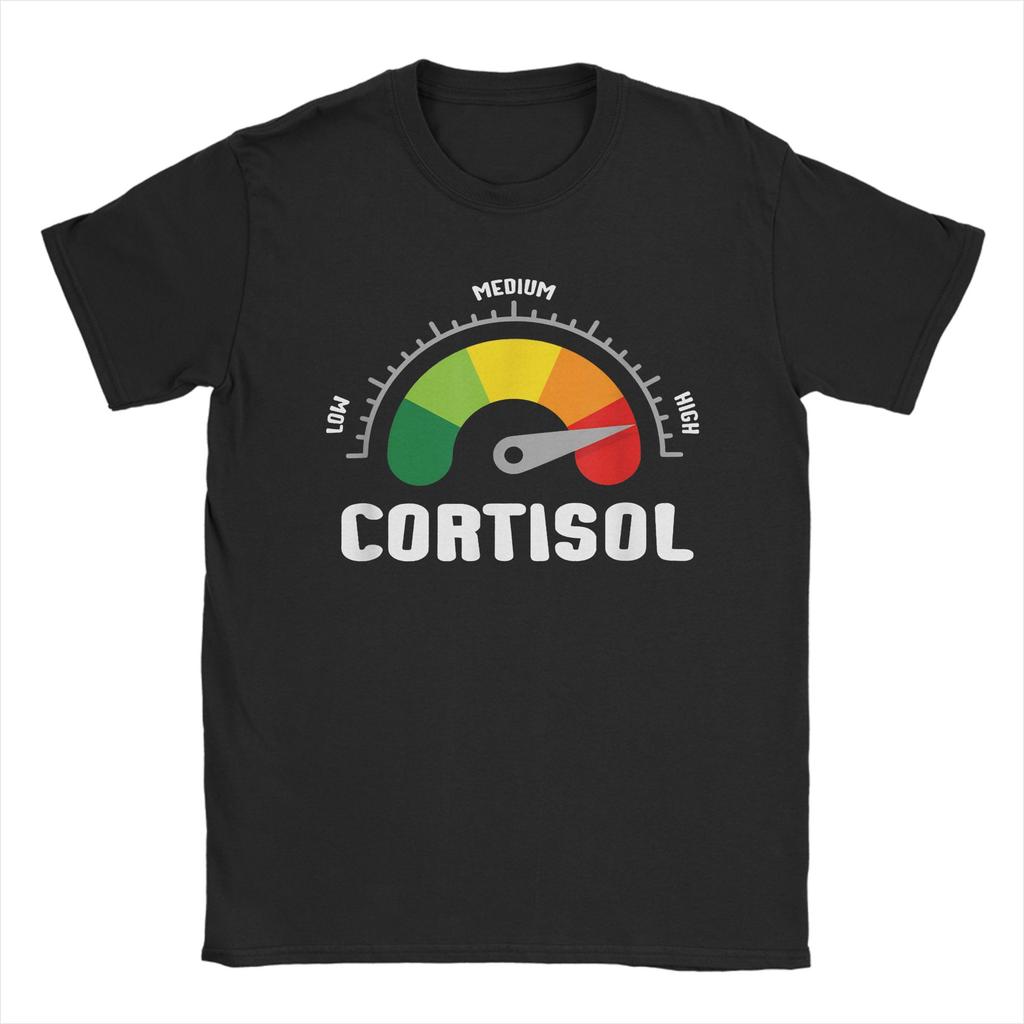 Unisex Unisex Tshirt Funny Low Cortisol Levels Meme Vintage Pure Cotton Tees Short Sleeve T Shirts O Neck Clothes Party