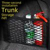 Double-Layer Velcro Mesh Car Trunk Organizer with Fire Extinguisher Holder