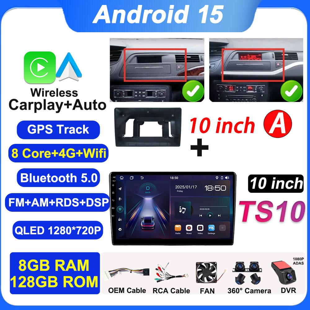 7inch 10inch Screen For Citroen C5 X7 Carplay Android Auto Autoradio 4G BT GPS Navigation Car Radio Player Stereo Wifi
