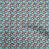 Cotton Poplin Aqua Blue Fabric Colorfull Lips Quilting Supplies Print Sewing Fabric By The Yard 42 Inch