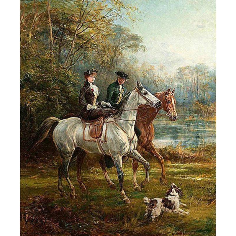 Full Drill DIY Diamond Painting Cross Stitch Woman Mosaic Kits Embroidery Scenery Needlework Craft