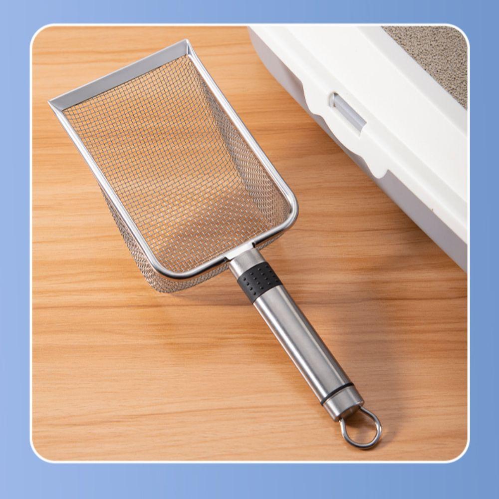 Durable Handle Cat Litter Scoop Metal Pet Poop Shovel New Pet Cleaning Tool Pet