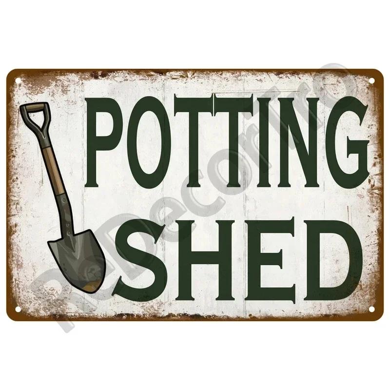 Vintage Gardening Metal Sign Retro Flower Sign Perfect for Outdoor Indoor Home Wall Decor and Farm Decoration