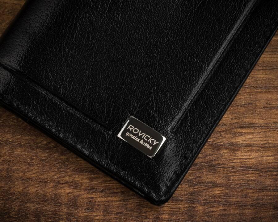 Card and document case made of natural leather - Rovicky