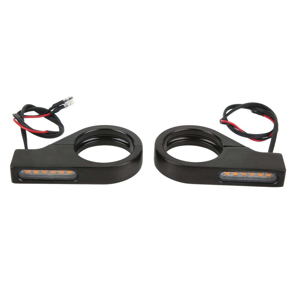 12V Motorcycle LED Turn Signal Light Waterproof Bright Universal Blinker Lamp for 41mm Fork Tubes