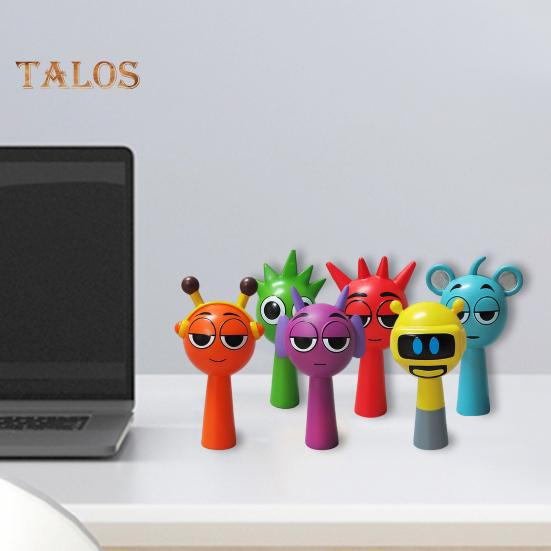 6 шт., мультяшный музыкальный игровой персонаж, фигурка персонажа из ПВХ, статуэтка, скульптура, игрушка, настольное украшение для детей и взрослых, игровой фанат, подарок