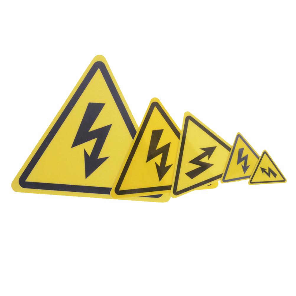 2PCS 3.6cm,5cm,8cm,10cm,15cm PVC Danger High Voltage Electric Warning Safety Label Sign Decal Sticker