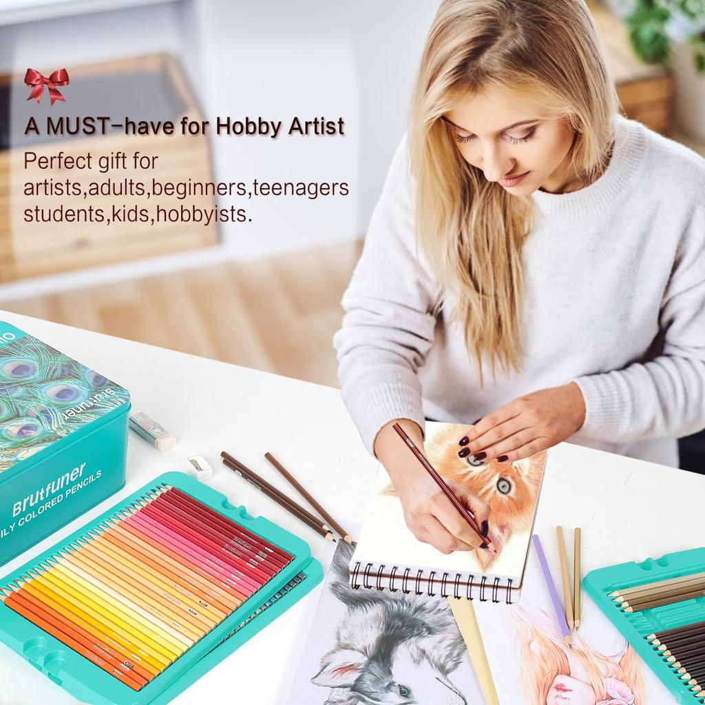 Набор цветных карандашей на масляной основе, 300 цветов, профессиональный набор цветных карандашей с мягким грифелем, идеально подходит для раскрашивания и рисования, для детей, взрослых и художников