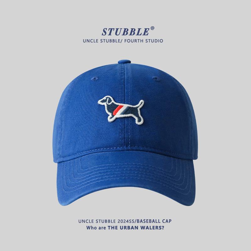 Baseball Cap Cartoon Puppy Cotton Soft Top Cap Men'S And Women'S Casual Versatile Wide Brim Show Face Small Hat